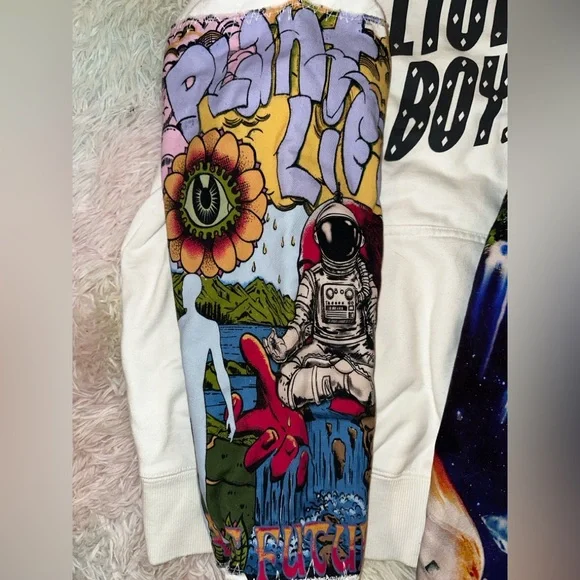 New Billionaire BOYS Club BB Trance Hoodie White Size Small - Picture 10 of 16